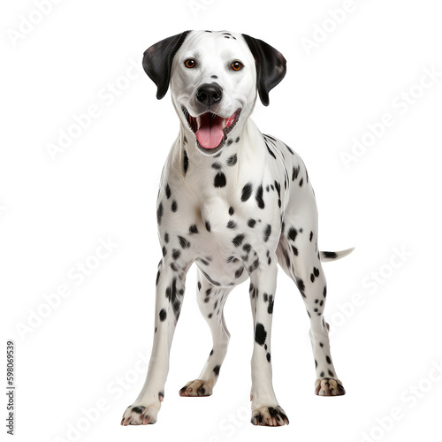 Dalmatian dog isolated on white background