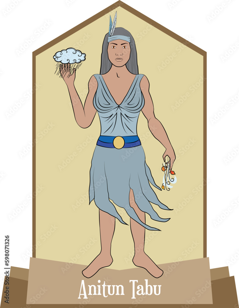 Illustration vector isolated of philippine mythical goddess, Anitun ...