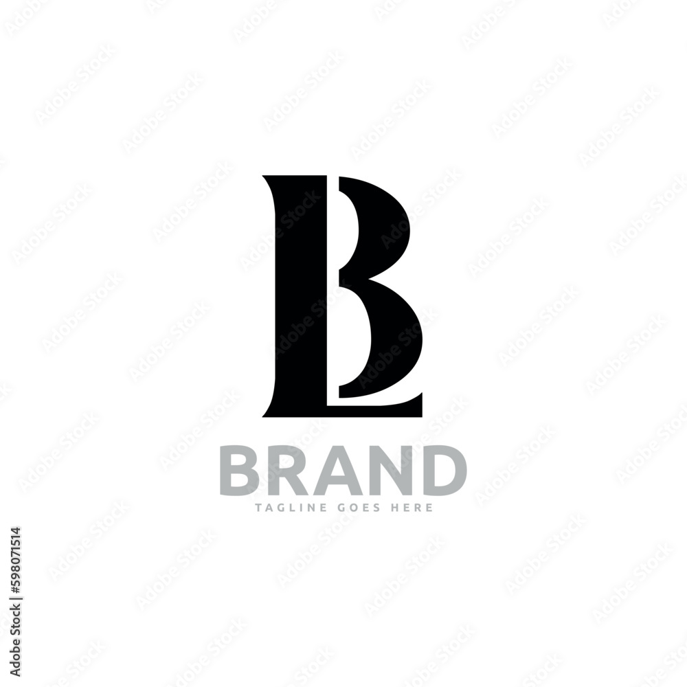 Fototapeta premium Creative LB letter logo design
