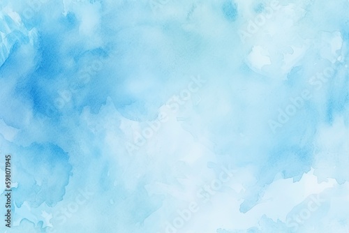 AI GENERATIVE, Blue degradate watercolor pastel background © Eva Corbella