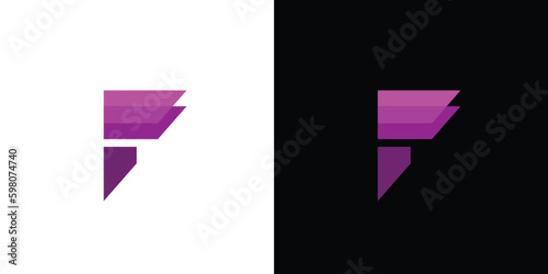 modern and unique letter F initials logo design