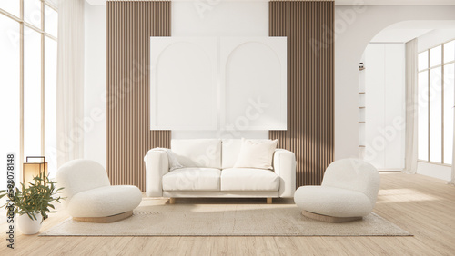 sofa armchair minimalist design muji style.3D rendering © Interior Design