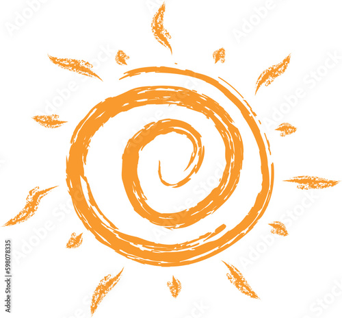 swirl brush effect sun eps vector ai vector png file 