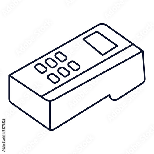 Edc Machine Marketing Sales Outline 2D Illustrations