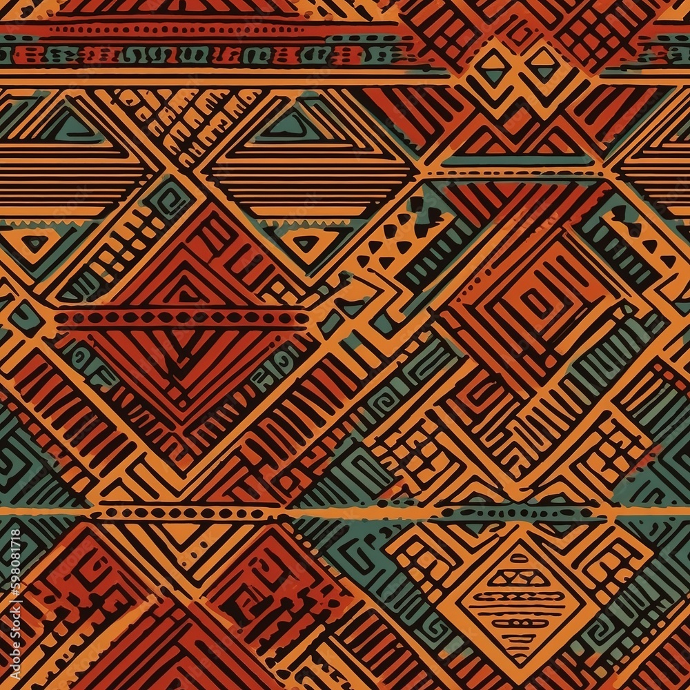 Seamless traditional design pattern, generative ai
