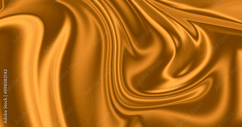 Liquid fabric like abstract wavy swirl background. Yellow, gold, orange. Liquid fabric like abstract wavy swirl background. Yellow, gold, orange.