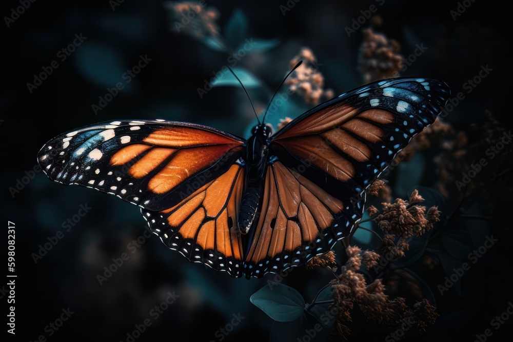 Monarch butterfly. Generative AI Monarch butterfly. Generative AI