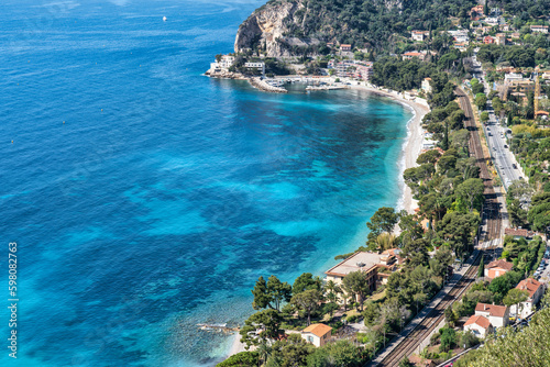 Beautiful beach in the French Riviera