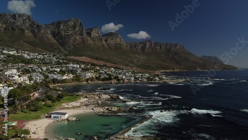 Drone view of the 12 Apostles Cape Town 