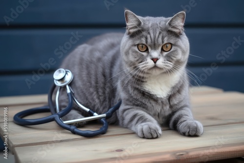 Cat Hospital Practioner Generative AI photo