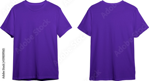 Purple men's classic t-shirt front and back