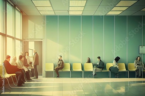 Emergency Waiting Room Backdrop Generative AI