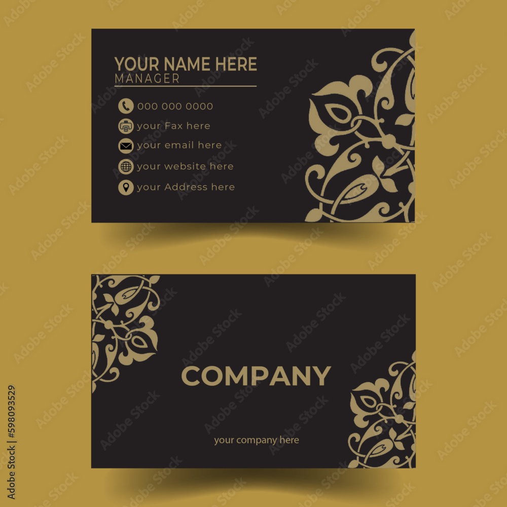 Double-sided creative business card vector design template. Business card for business and personal use.
Vector illustration design. Horizontal layout, Print ...
