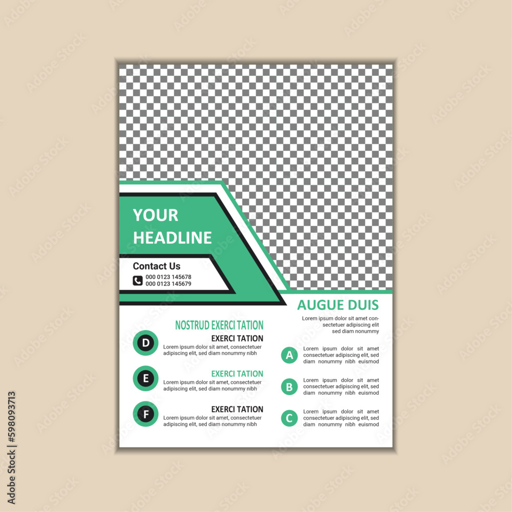 Obraz premium Creative Corporate Business Flyer Design Template