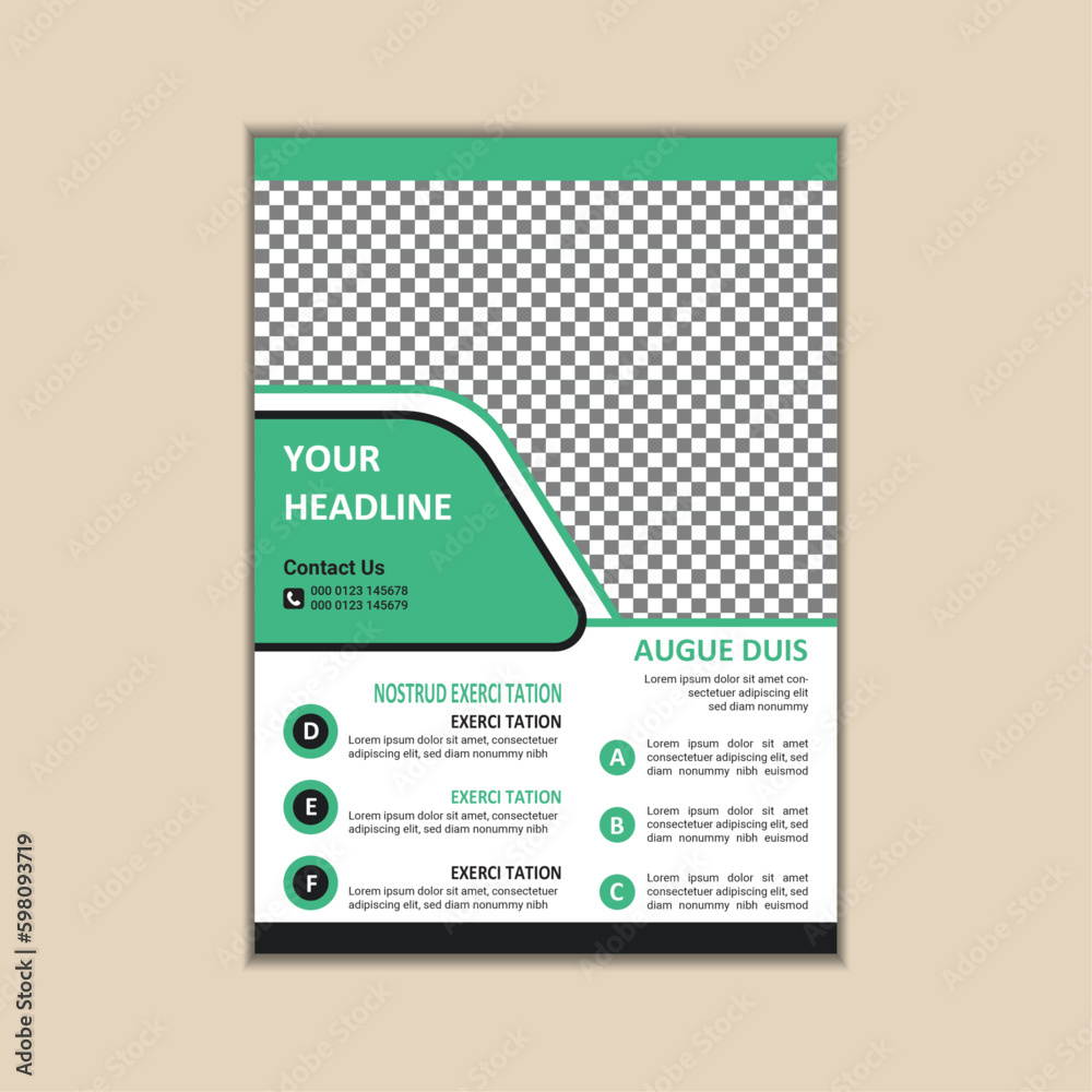 Obraz premium Creative Corporate Business Flyer Design Template