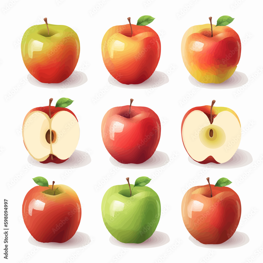 A collection of red apples with a blurred foreground