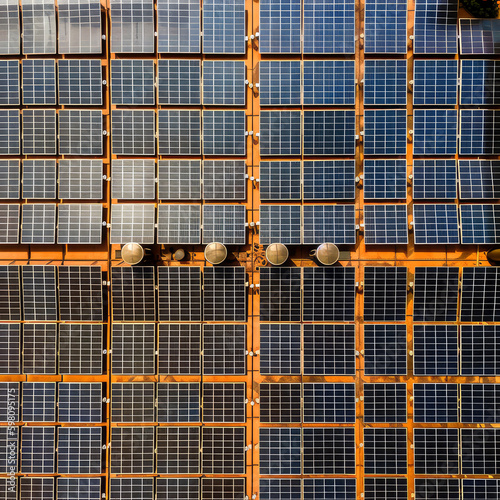 solar panel top view, ai