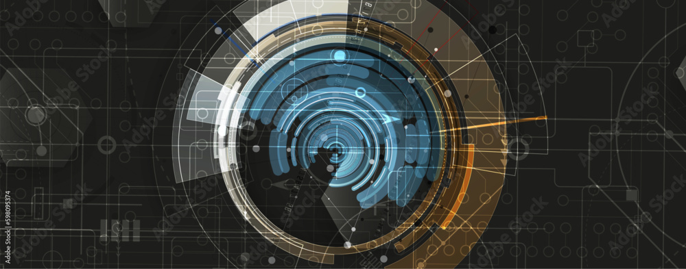 Obraz premium Technology data background, idea of global business solution