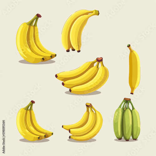 Vector image of a banana with a price tag.
