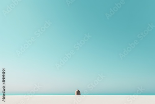 Beach sand. Minimalist photography. Generative AI.