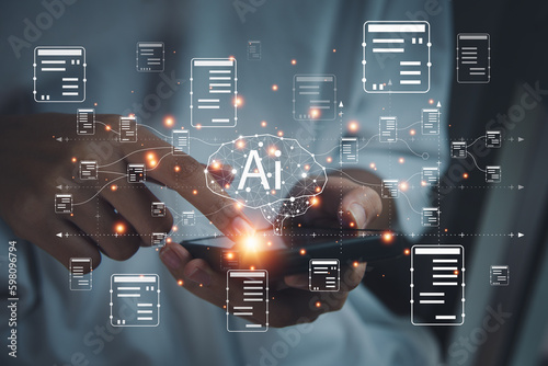 Ai technology, Artificial Intelligence. Let artificial intelligence help create what you want, Future technology concept.