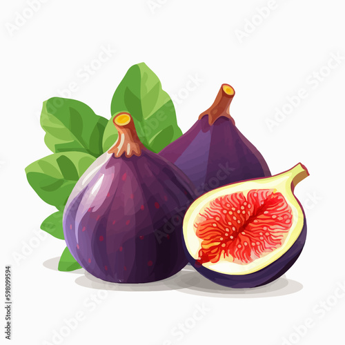 Set of fig stickers with different expressions.