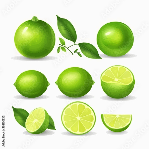 A Lime vector illustration with a bright and bold color palette