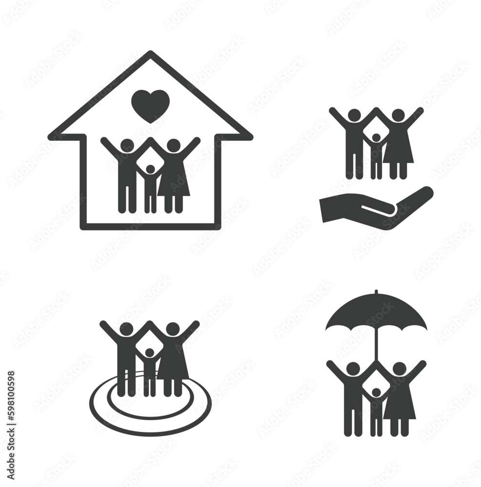 Happy people family