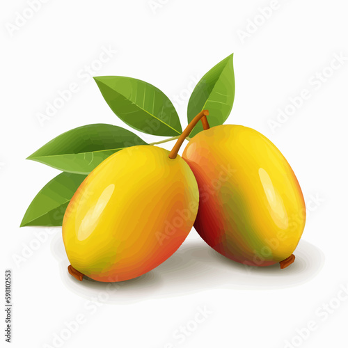 Set of mango vector graphics with a cartoon-style design