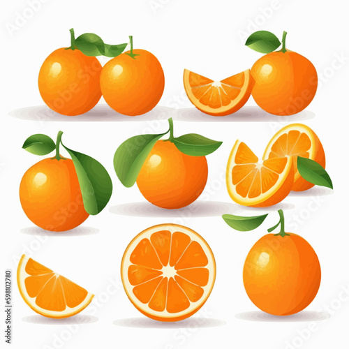 A collection of stylized orange vector graphics for a unique look.