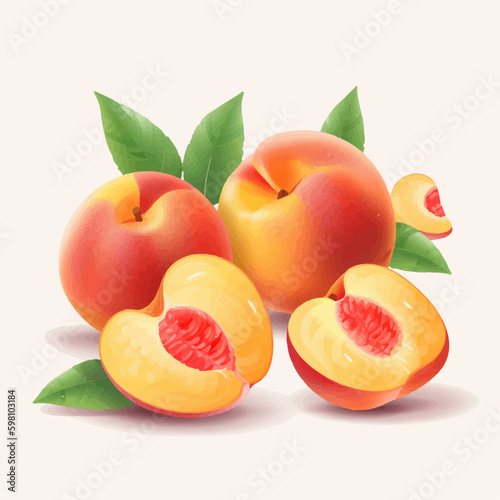 Decorate your projects with these adorable peach stickers in vector format.