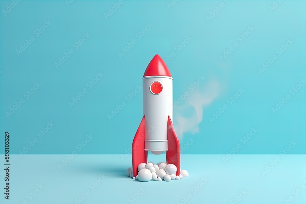 3d rocket render lauching on isolated background. Spaceship 3d icon startup symbol 3d rocket render lauching on isolated background. Spaceship 3d icon startup symbol