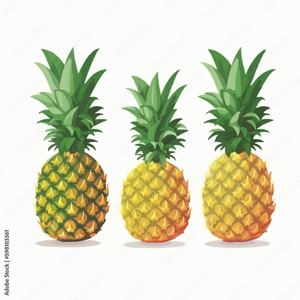 Add a touch of summertime to your designs with these pineapple vector illustrations. Add a touch of summertime to your designs with these pineapple vector illustrations.