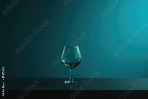 Wine glass, glass of wine. Minimalist photography. Generative AI. Generative AI.