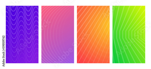 Modern colorful gradient background with lines © dniprodd
