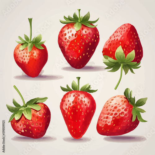 A vibrant vector illustration of a strawberry, perfect for adding a burst of color to your designs.