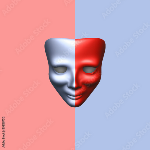 the mask expresses someone behind the mask has its own personality