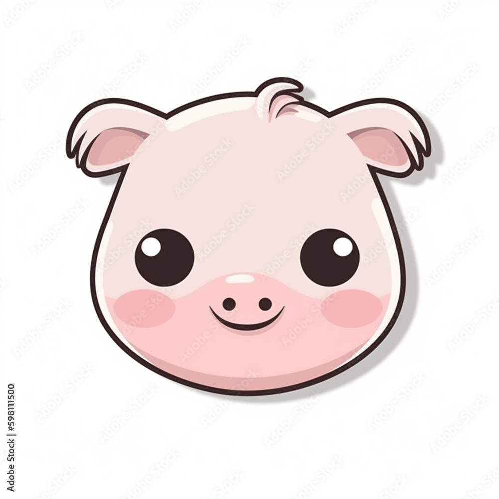 a cute happy pig cartoon illustration a cute happy pig cartoon illustration