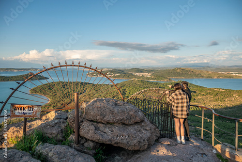 Devil's table Turkish:Seytan Sofrasi view in Ayvalik, Turkey. photo