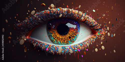 Abstract colorful eye