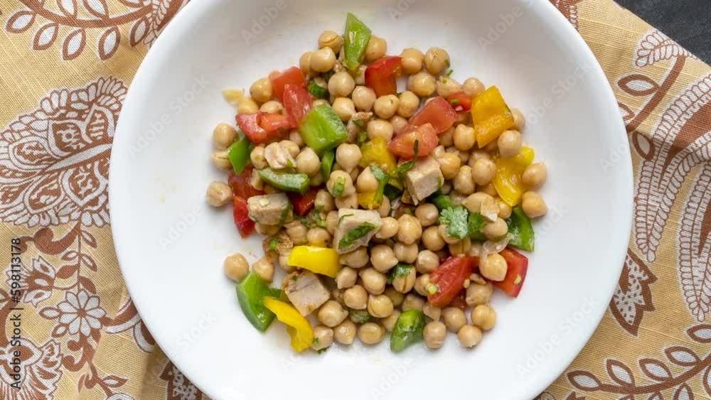 A Rotating Bowl of Turkish Chickpea Salad A Rotating Bowl of Turkish Chickpea Salad
