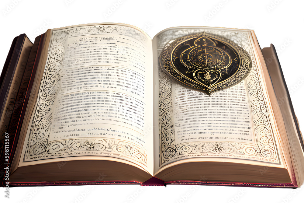 Obraz premium old book transparent background