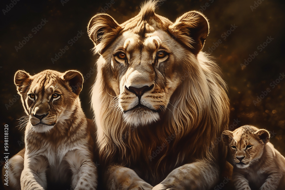 Majestic Family: A Lion's Legacy - Generative Ai Majestic Family: A Lion's Legacy - Generative Ai