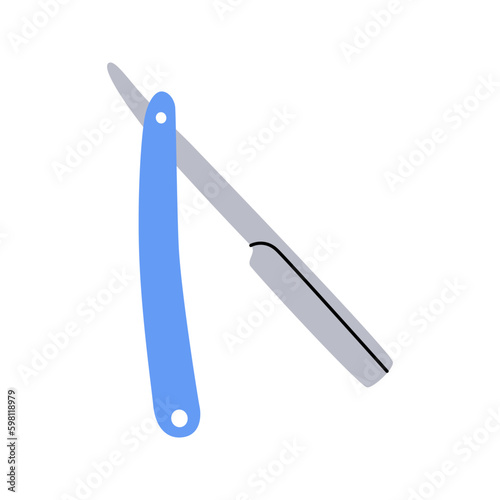 Sharp razor blade icon. Barber shop and hairdresser tools silhouette. Vector illustration.