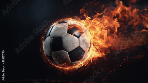 The soccer ball is on fire. Generative AI