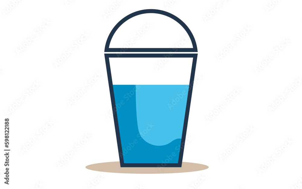 Illustration of water glass icon Illustration of water glass icon
