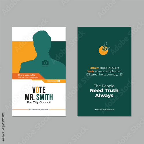 Political Election Business Card Template 