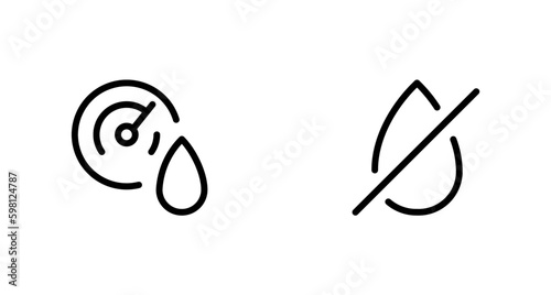 humidity icon, flat vector icon and illustration, graphic, editable stroke. Suitable for website design, logo, app, template, and ui ux.