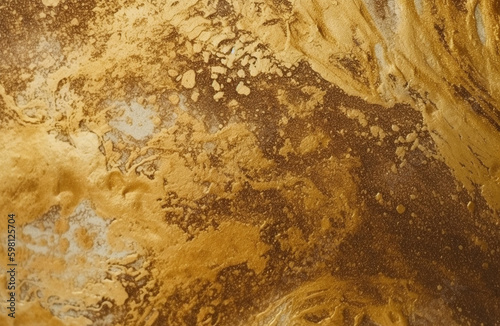 A metal plate with fine gold dust, texture, background, generative AI