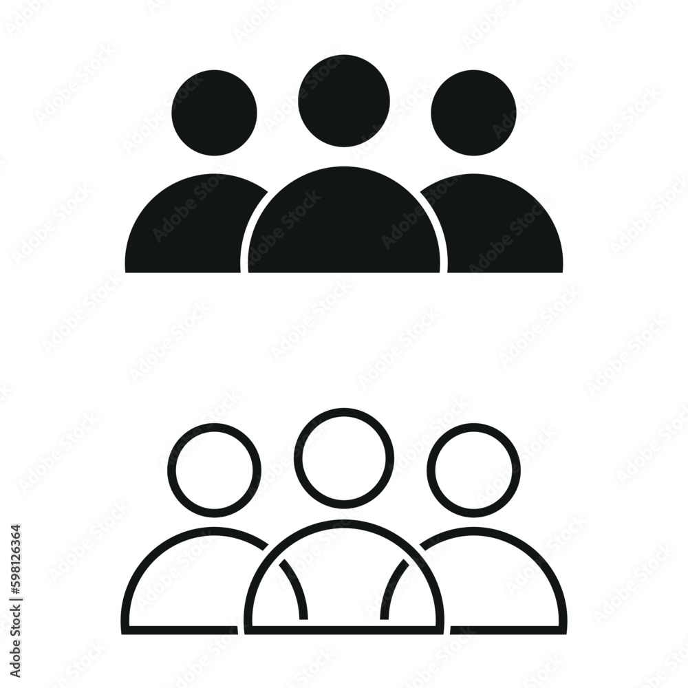 people line icon, persons outline and solid vector illustration, group linear pictogram isolated on White Background people line icon, persons outline and solid vector illustration, group linear pictogram isolated on White Background